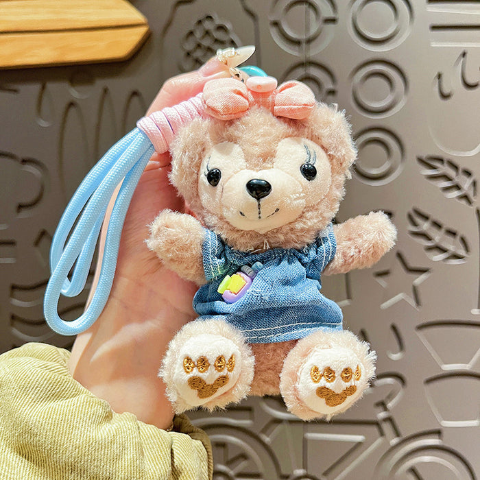 Wholesale Original Plush Cowboy Skirt Bear Keychain Cute Cartoon Trendy Cool Doll Couple Bag Pendant Gift