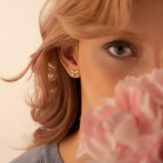 Wholesale Butterfly Knot Stud Earrings for Women Fashionable Material Plated Surface