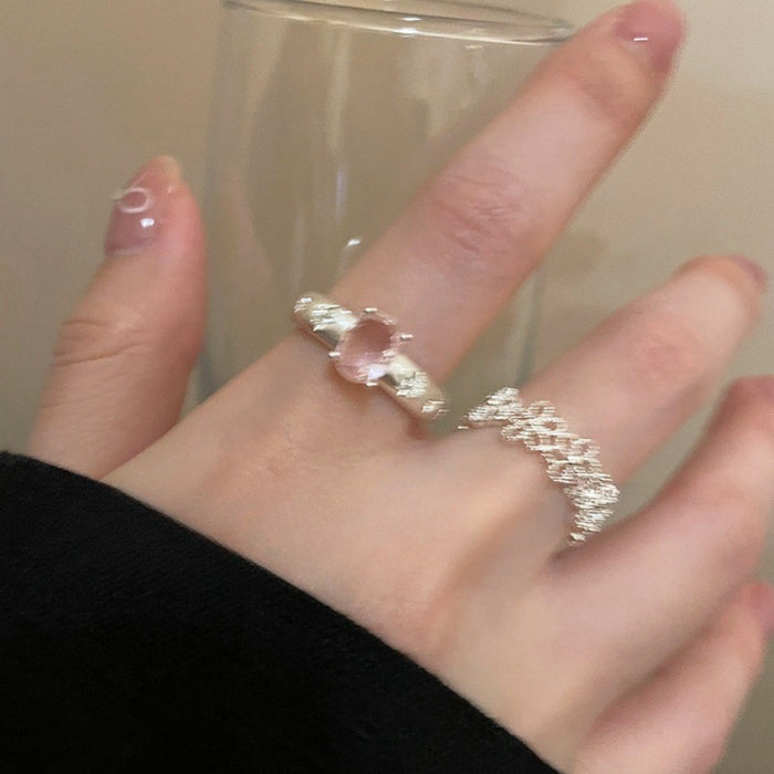 Wholesale Hollow flower ring temperament index finger ring niche design light luxury high-end ring