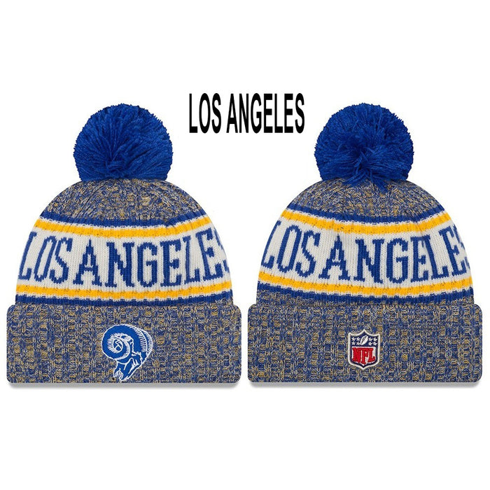 Wholesale Plush wool hat rugby team stretch knitted hat sports hat beanie