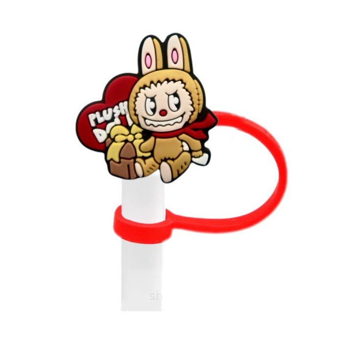 Wholesale 10pcs silicone suction pipe large diameter cartoon cute dust plug