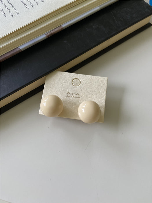 Wholesale New Colored Candy Ball Earrings Silver Needle Temperament Round Earrings Earrings