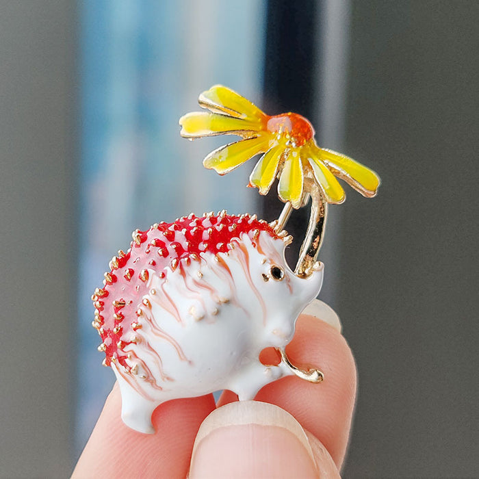 Wholesale Painted oil drop oil painted  animal badge pin clothing brooch