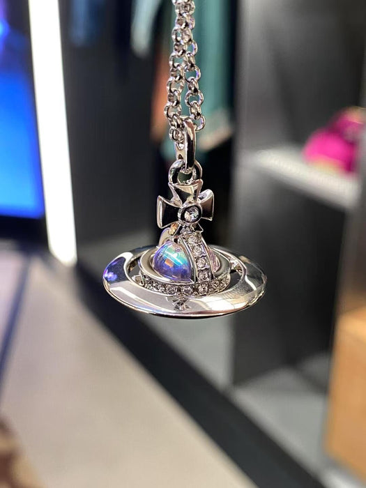 Wholesale Planet Necklace Women Gradient Color High Clavicle Chain Tide