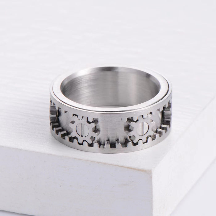 Wholesale Stainless Steel Gear Rotating Ring JDC-RS-Jinh002