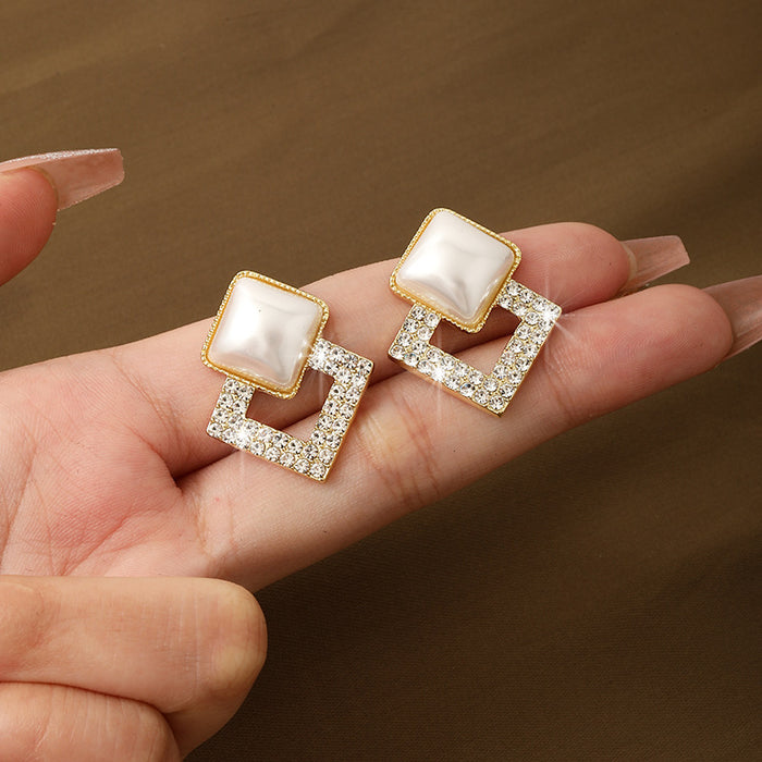 Wholesale Alloy geometric square earrings