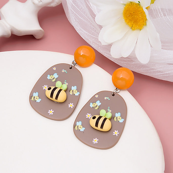 Wholesale Cartoon Acrylic Earrings JDC-ES-MDD103