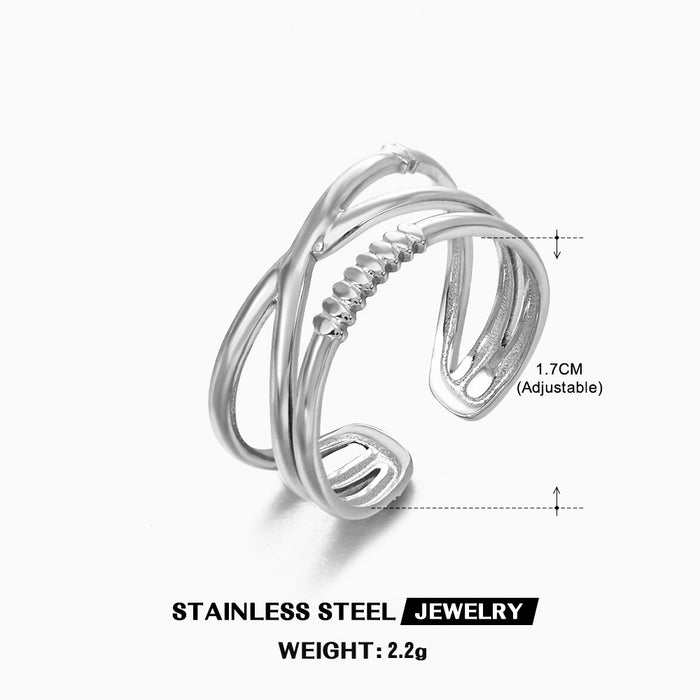 Wholesale Stainless steel Gold Plated Rings snake ring Adjustable rings female