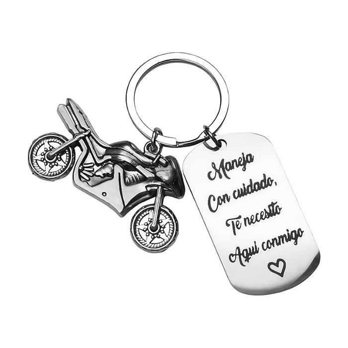 Wholesale Thank You Gift Inspirational Keychain Motorcycle Accessories Stainless Steel Keychain