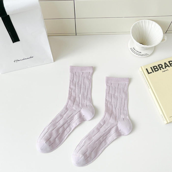 Wholesale Lightweight mesh tube socks, combed cotton antibacterial socks, stacked socks