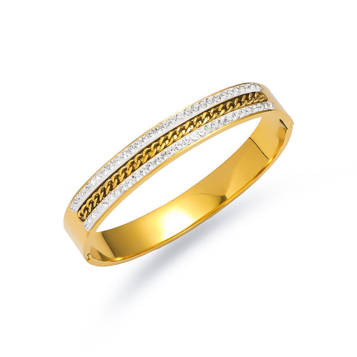 Wholesale Titanium steel bracelet, fashionable commuting stainless steel cross bracelet, spring jewelry