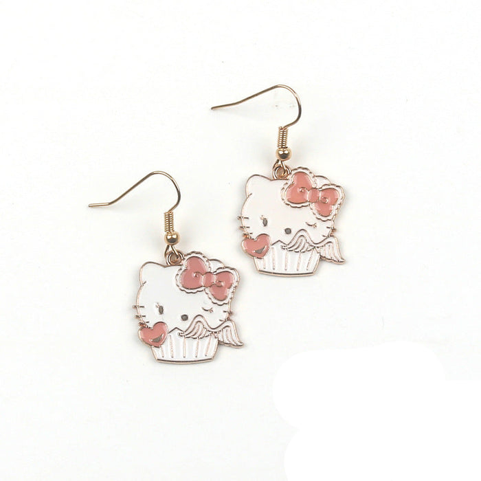 Wholesale Cute Cupcake Cat Earrings