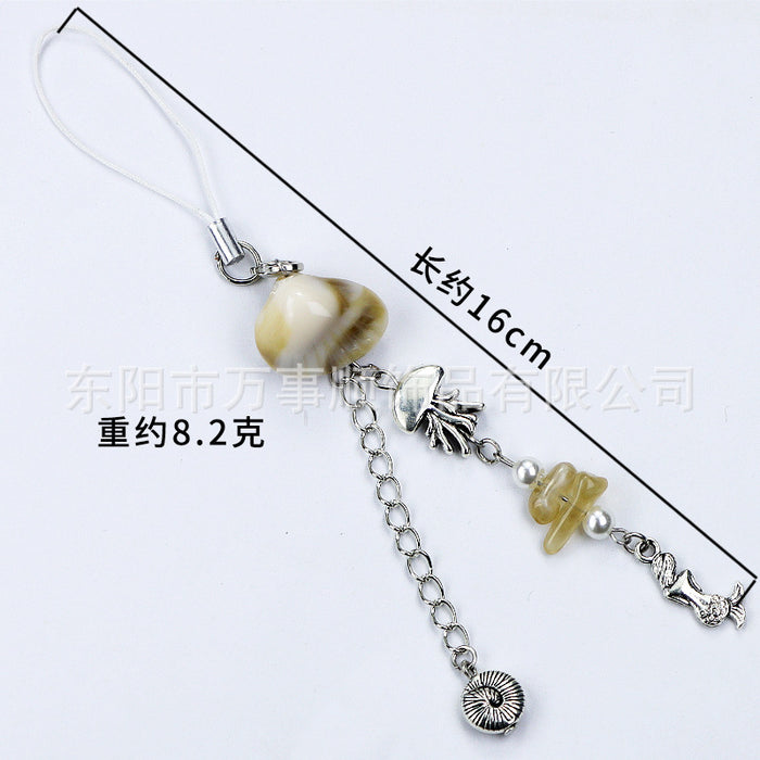 Wholesale Marine creature pendant shell conch pearl phone chain bag chain bead chain