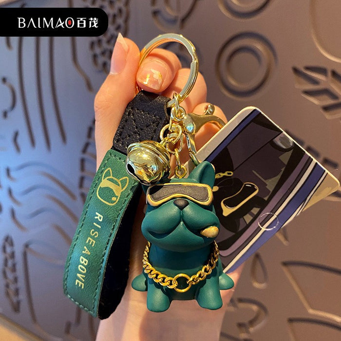 Wholesale Original Bulldog Keychain Cute Creative Resin Doll Keychain Bag Pendant