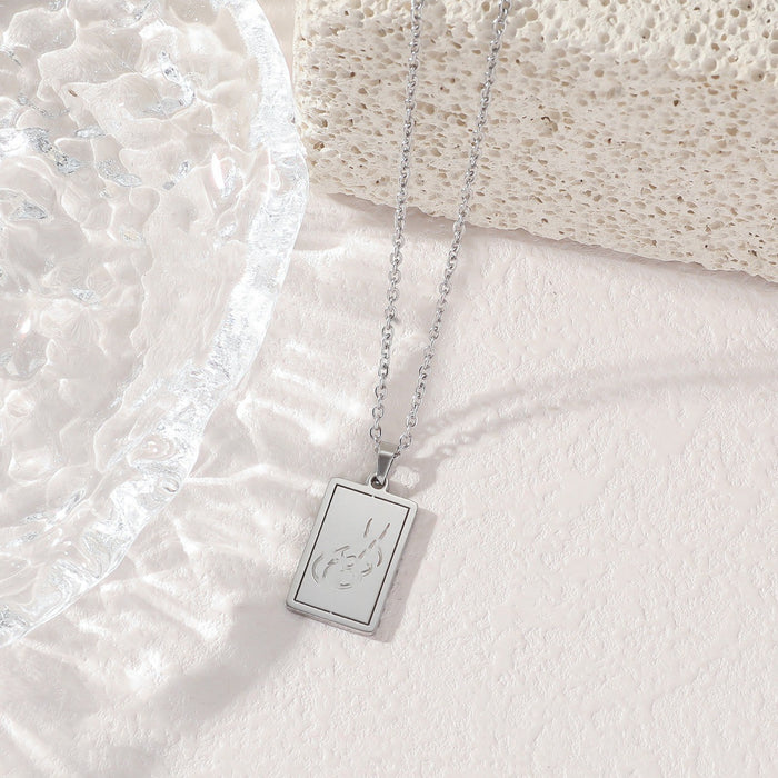 Wholesale New stainless steel necklace pendant with geometric simplicity and high-end feel. Titanium steel necklace does not fade. Jewelry