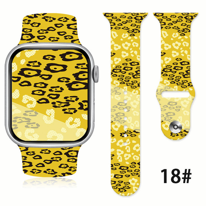 Wholesale Silicone Animal Fur Printed Silicone Watch Strap Wristband JDC-WD-NuoQi031
