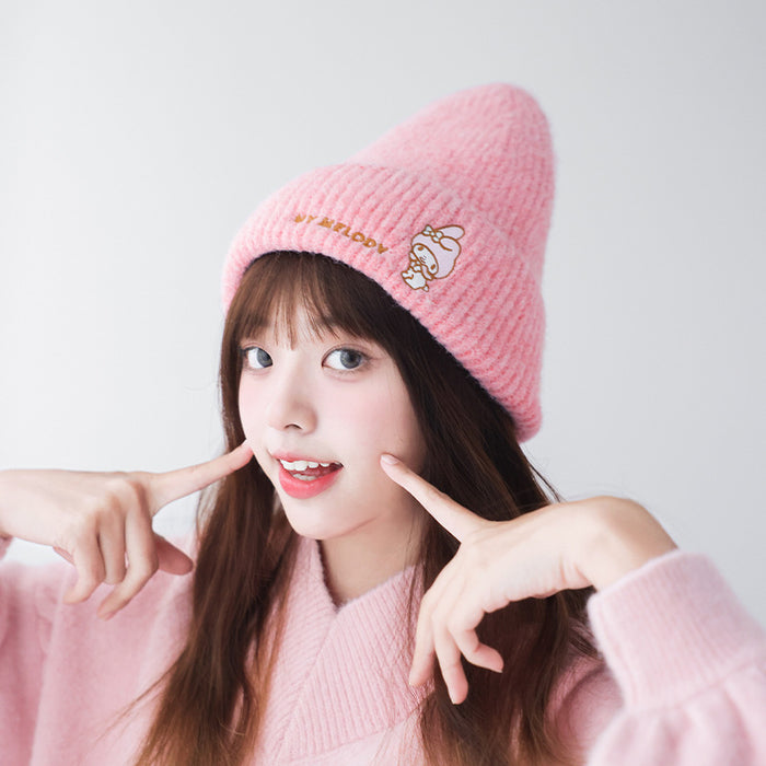 Wholesale Winter Warm Monochrome Knitted Wool Hats Cartoon Cute Hats (S) JDC-FH-Binhong001