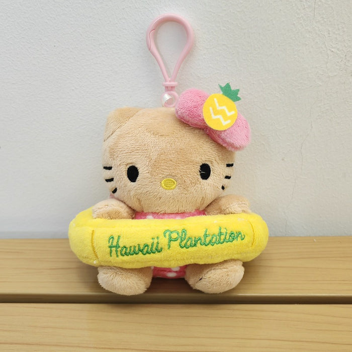 Wholesale Hawaii Beach Swimming Circle Surfing Pineapple Paradise Cat Plush Doll Pendant