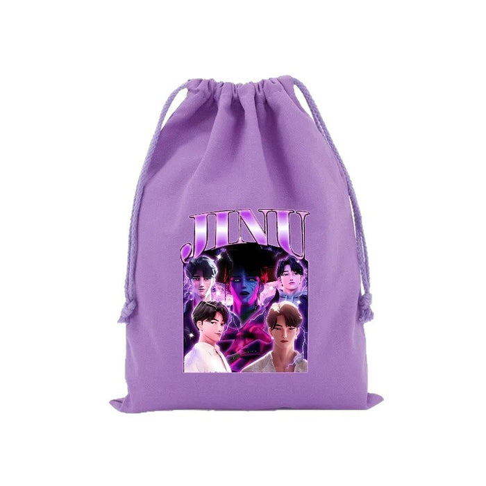 Wholesale Cartoon Canvas Drawstring Storage Bag Handbags