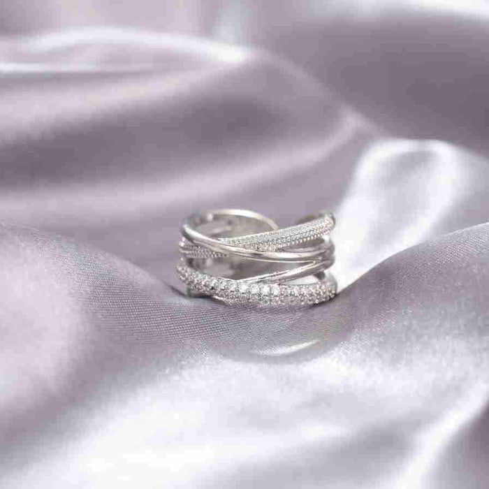 Wholesale Heavy industry ring, cross ring, female niche, adjustable opening, non fading ring