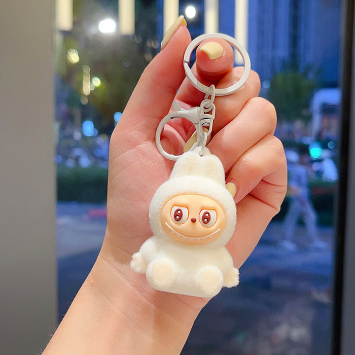 Wholesale Flocked Doll Keychain Cartoon Cute Doll Student Backpack Pendant Claw Machine Gift