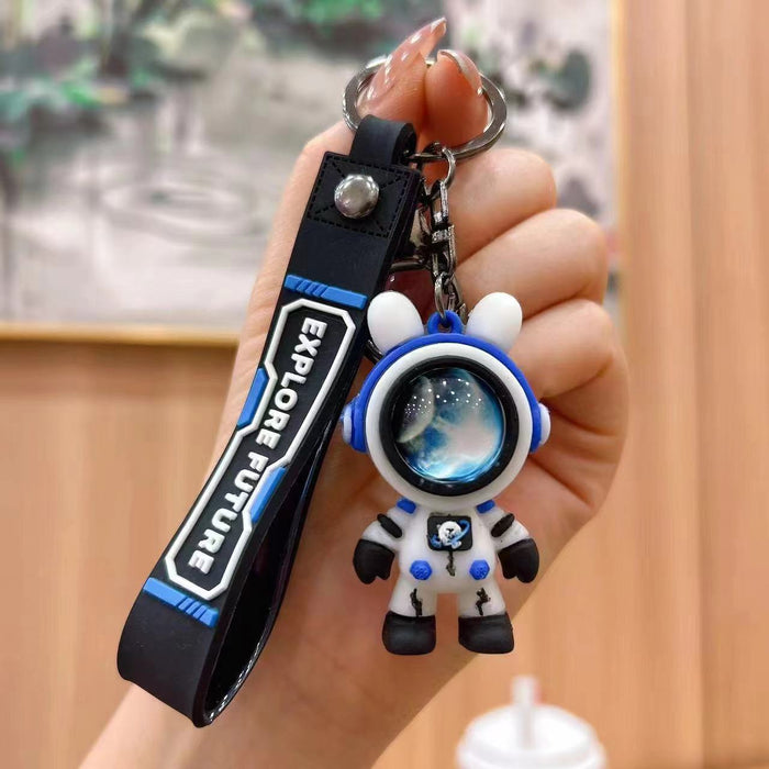 Wholesale Starry Sky Rabbit Astronaut Keychain Key Chain Pendant Couple Bag Pendant Gift