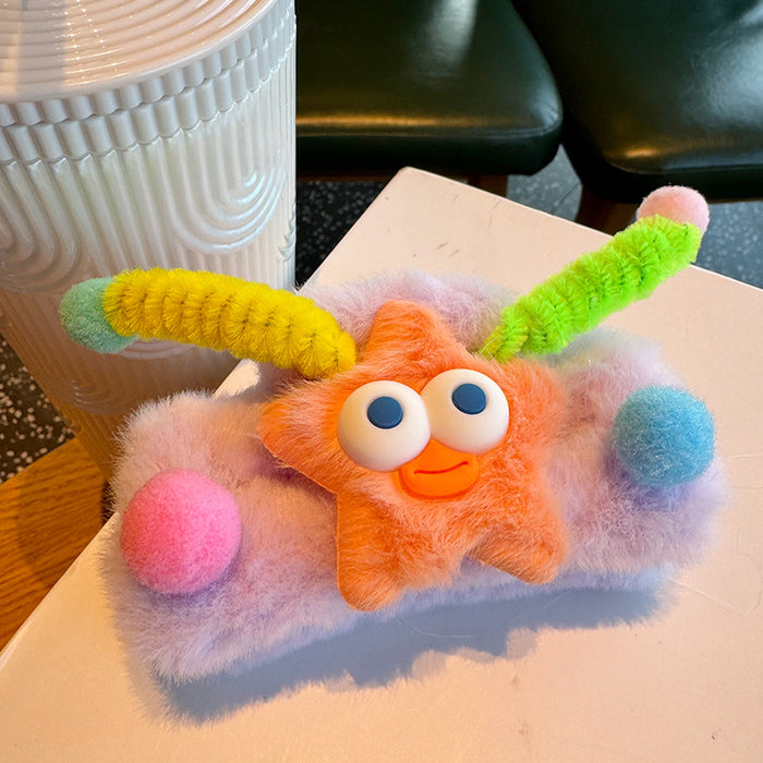 Wholesale Large pink plush hairclips