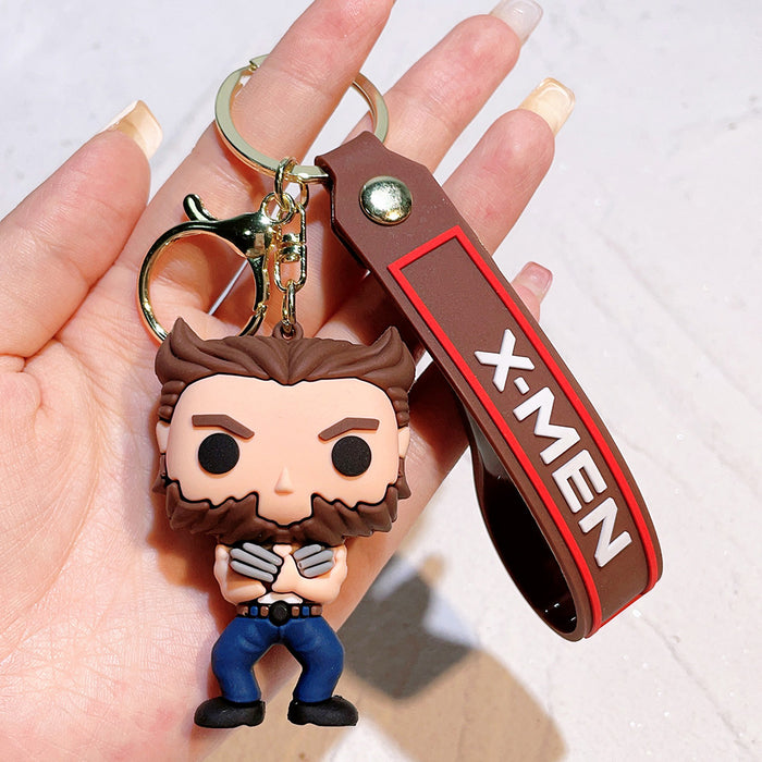 Wholesale Hero Cartoon Bag Pendant Car Keychain