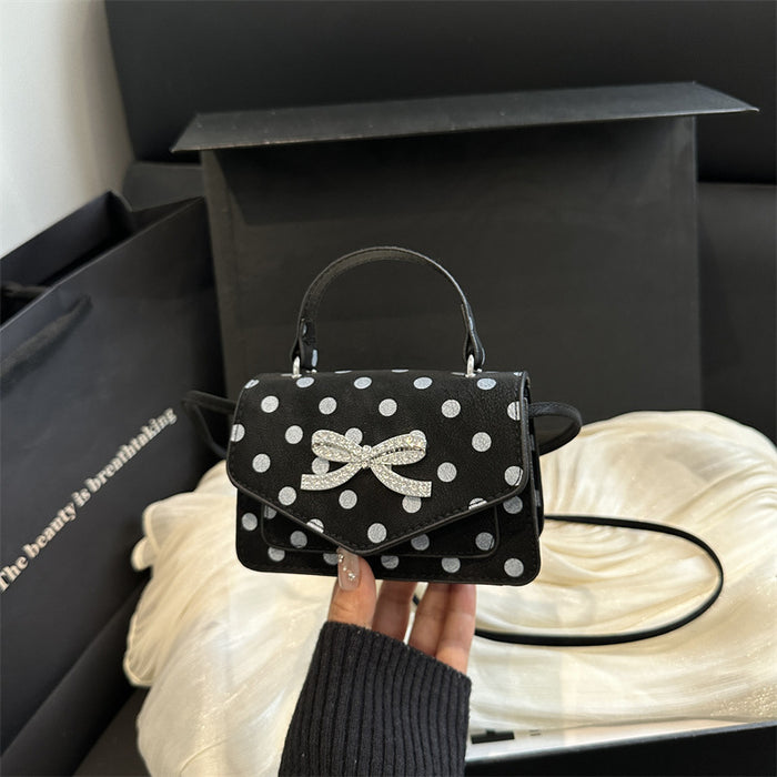 Wholesale Black Pu Bow Design Small Crossbody Bag Fashion Accessory