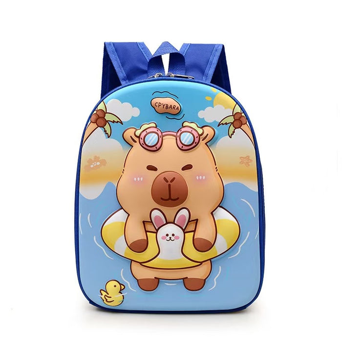 Wholesale New Groundhog Backpack Cute Kindergarten Backpack Boys and Girls Backpack Cute Cartoon Hard Shell