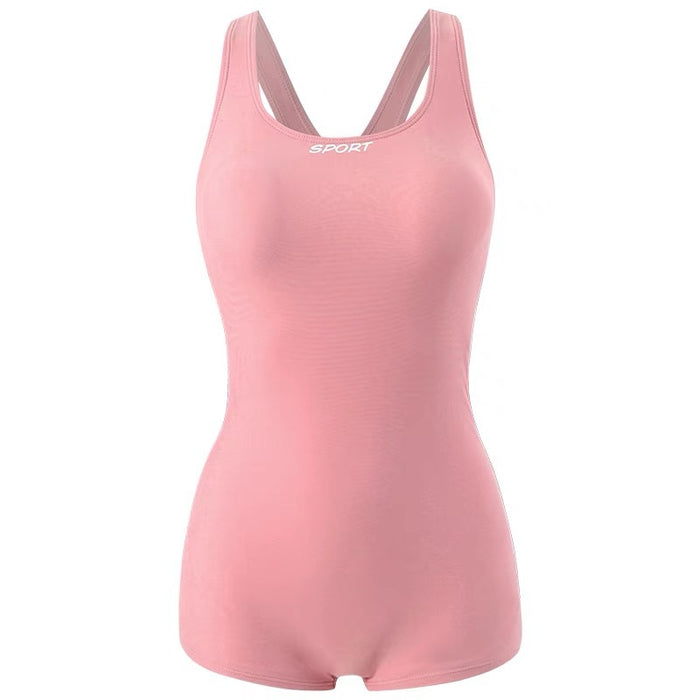 Wholesale Swimsuit women's professional swimming pool specialized racing jumpsuit with flat corner pants swimsuit