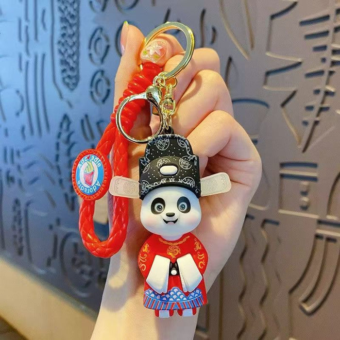 Wholesale Cartoon National Trend Opera Panda Cute Doll Keychain JDC-KC-ZT006