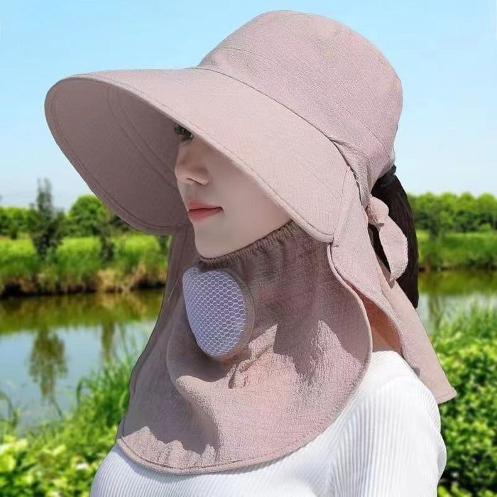 Wholesale Hat, women's sun hat, UV resistant, face blocking, breathable, sun shading, fisherman's hat, summer fishing hat, big brim sun protection hat