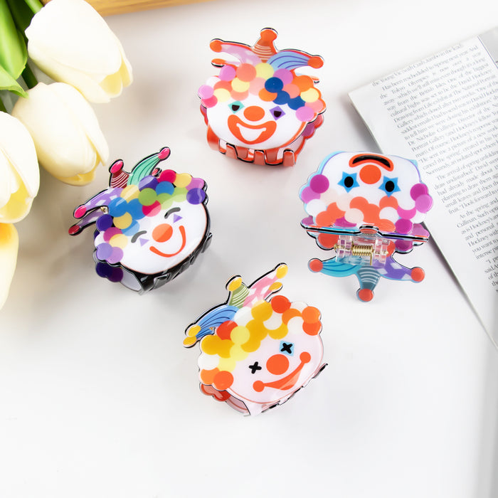 Wholesale Cartoon Clown Color Series Hair Clip Back Head Headwear Cute Hair Clip Grab Clip