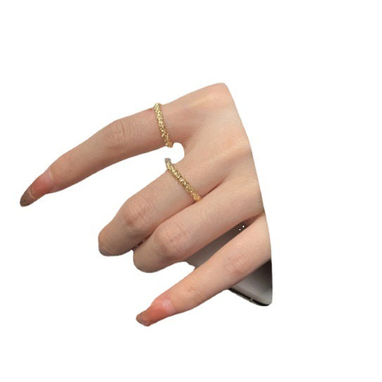 Wholesale Plain ring with high-end and niche design, exquisite temperament, adjustable ring
