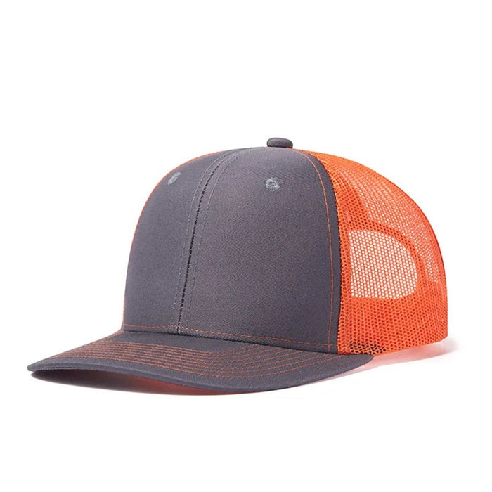 Wholesale Khaki pure color light board duckbill cap with wide brim and breathable mesh baseball cap
