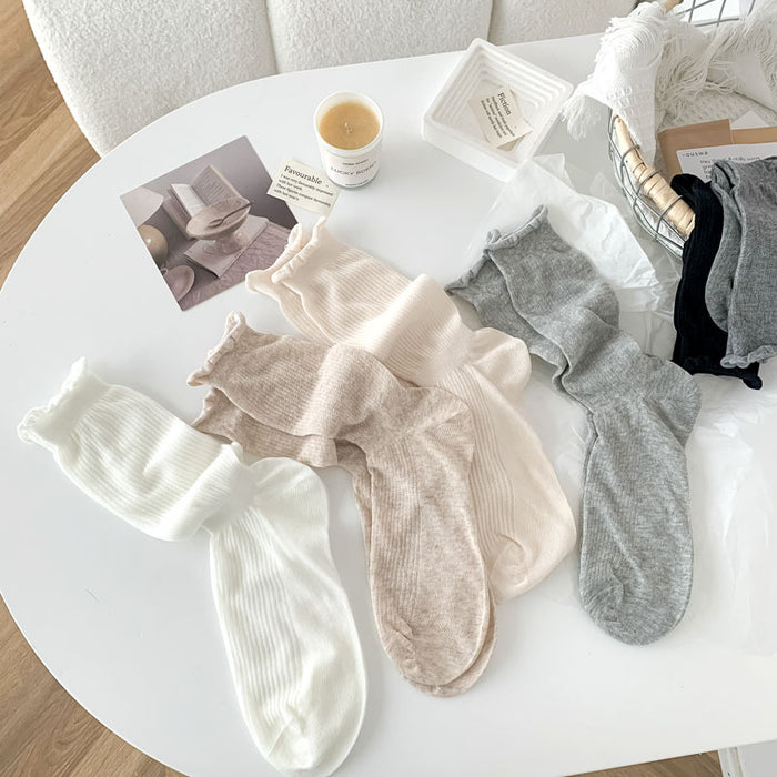 Wholesale Socks, middle tube, stacked socks, thin mesh, breathable