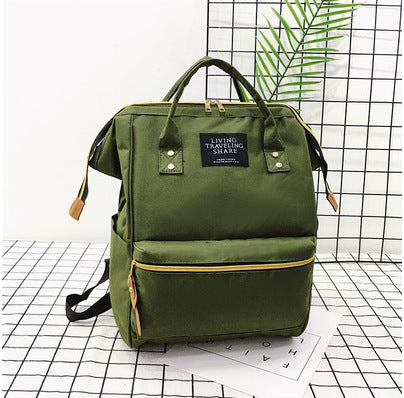 Wholesale Japanese Large Steel Wire Clamp Women's Bag Dual-use Student Canvas Travel Backpack Junior High School Backpack JDC-BP-SS004