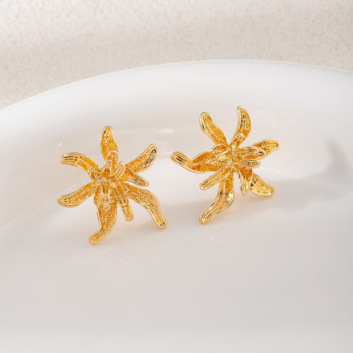 Wholesale Sunflower Starfish Summer Ocean Style Earrings