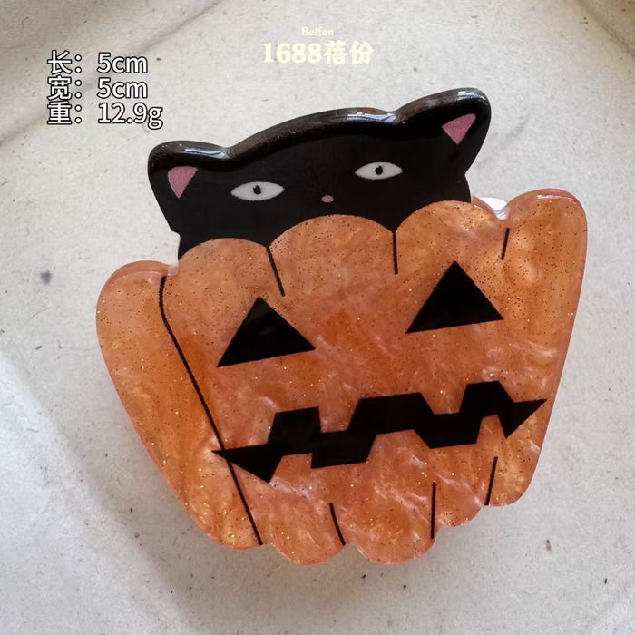 Wholesale  Cartoon Hair Claw Clips Pumpkin Skull Ghost Design Party Hair Accessory