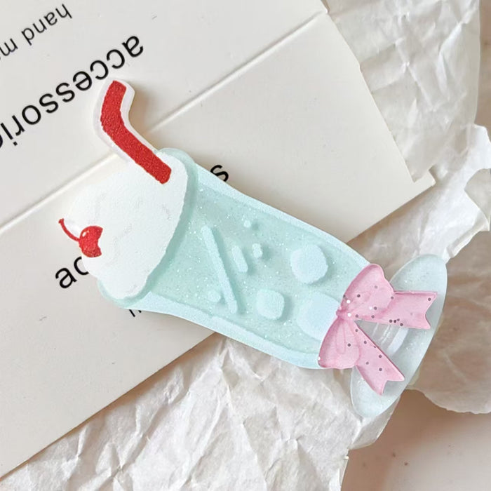 Wholesale Piggy Drink Acrylic Hair Clip