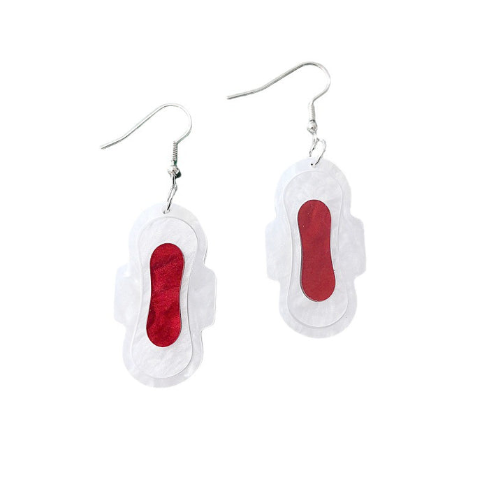 Wholesale Acrylic Sanitary Napkin Earrings JDC-ES-XuePa005