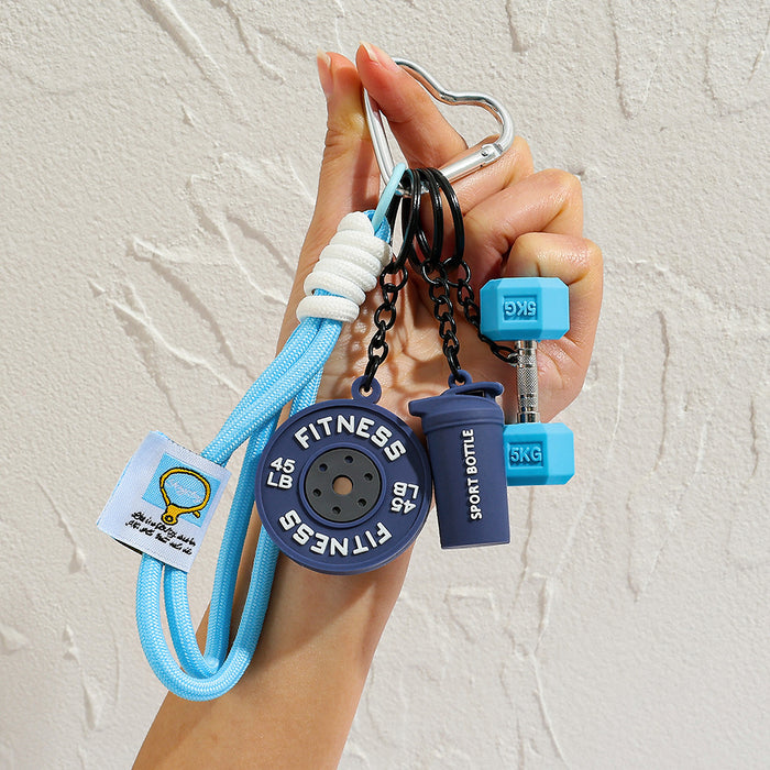 Wholesale Creative Mini Dumbbell Keychain