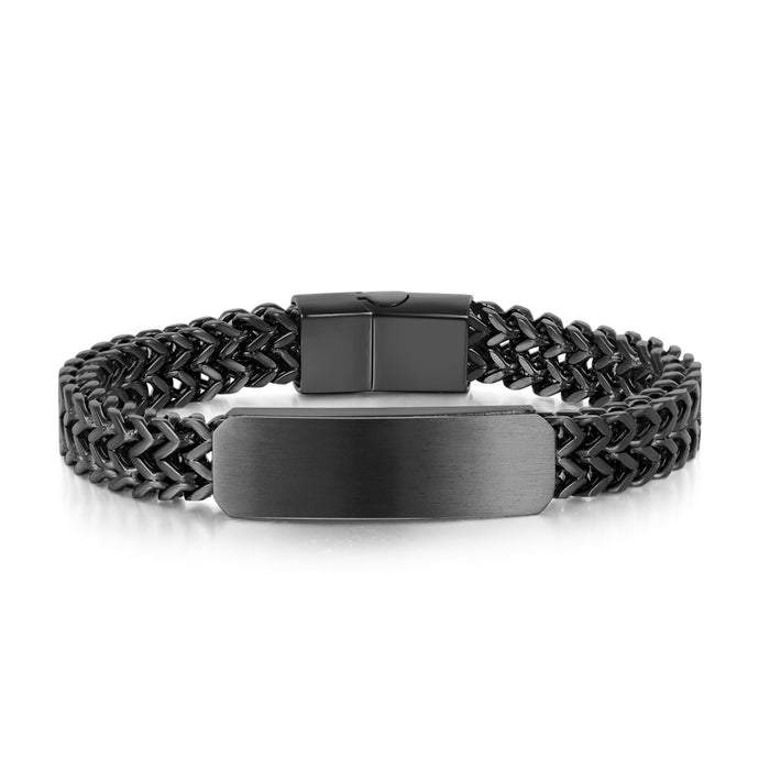 Wholesale Personalized fashion trend titanium steel bracelet street double-layer adjustable stainless steel magnetic buckle bracelet