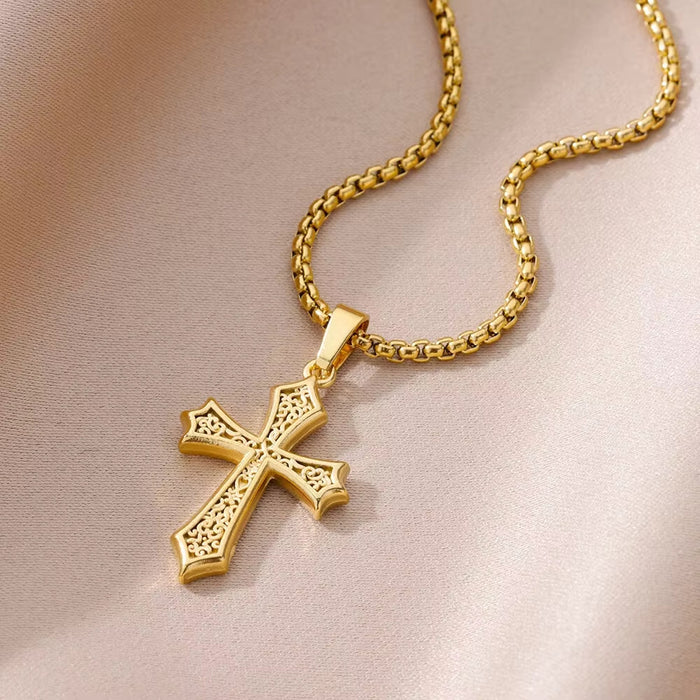 Wholesale stainless steel cross necklace titanium steel pendant jewelry