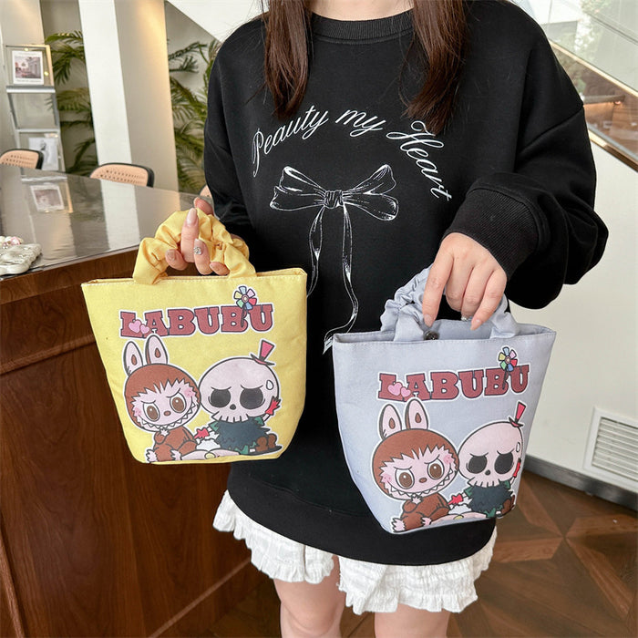 Wholesale Cloth Creative Cartoon Cute Cotton Handbag Korean-style High-value Portable All-match Bucket Bag