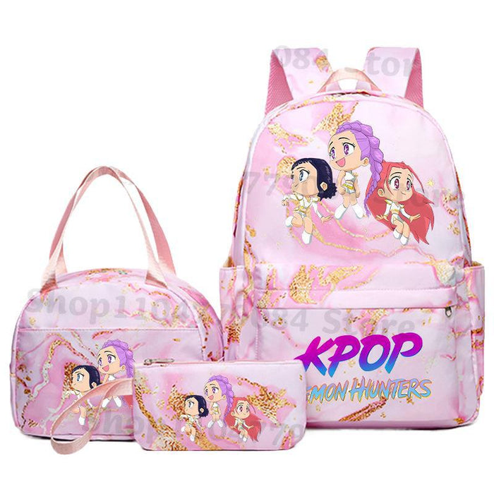 Wholesale KPOP Backpack,  Lunch Bag,  Pencil Case Set,  Student Anime Fashion School Bag,  Pencil Box,  Bento