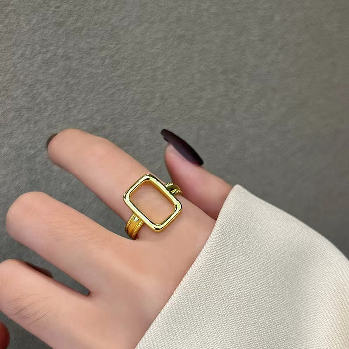 Wholesale  Golden Wire-drawing Ring Women's Index Finger Ring Opening