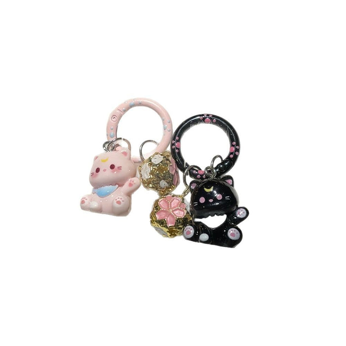 Wholesale Cute Cat Bell Keychain Girl's Bag Accessories Pendant