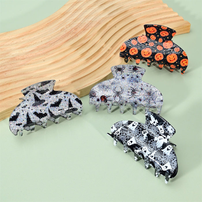 Wholesale Halloween Acrylic Cartoon Print Hair Clip JDC-HC-SNSB006